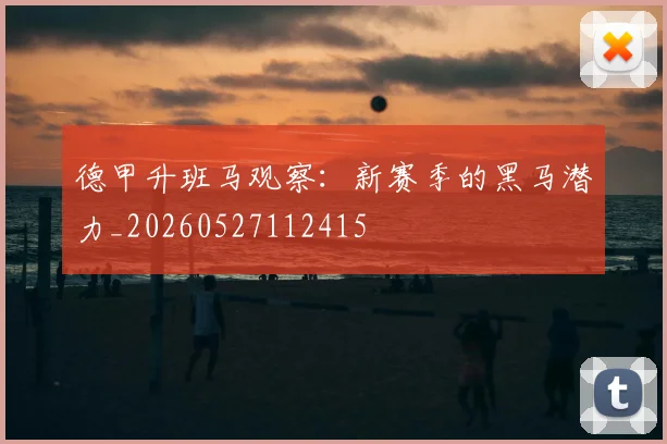 德甲升班马观察:新赛季的黑马潜力_20260527112415